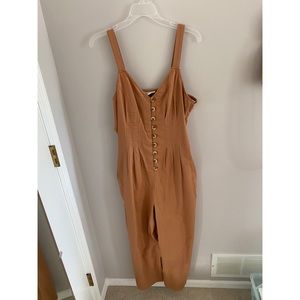 Button-front jumpsuit